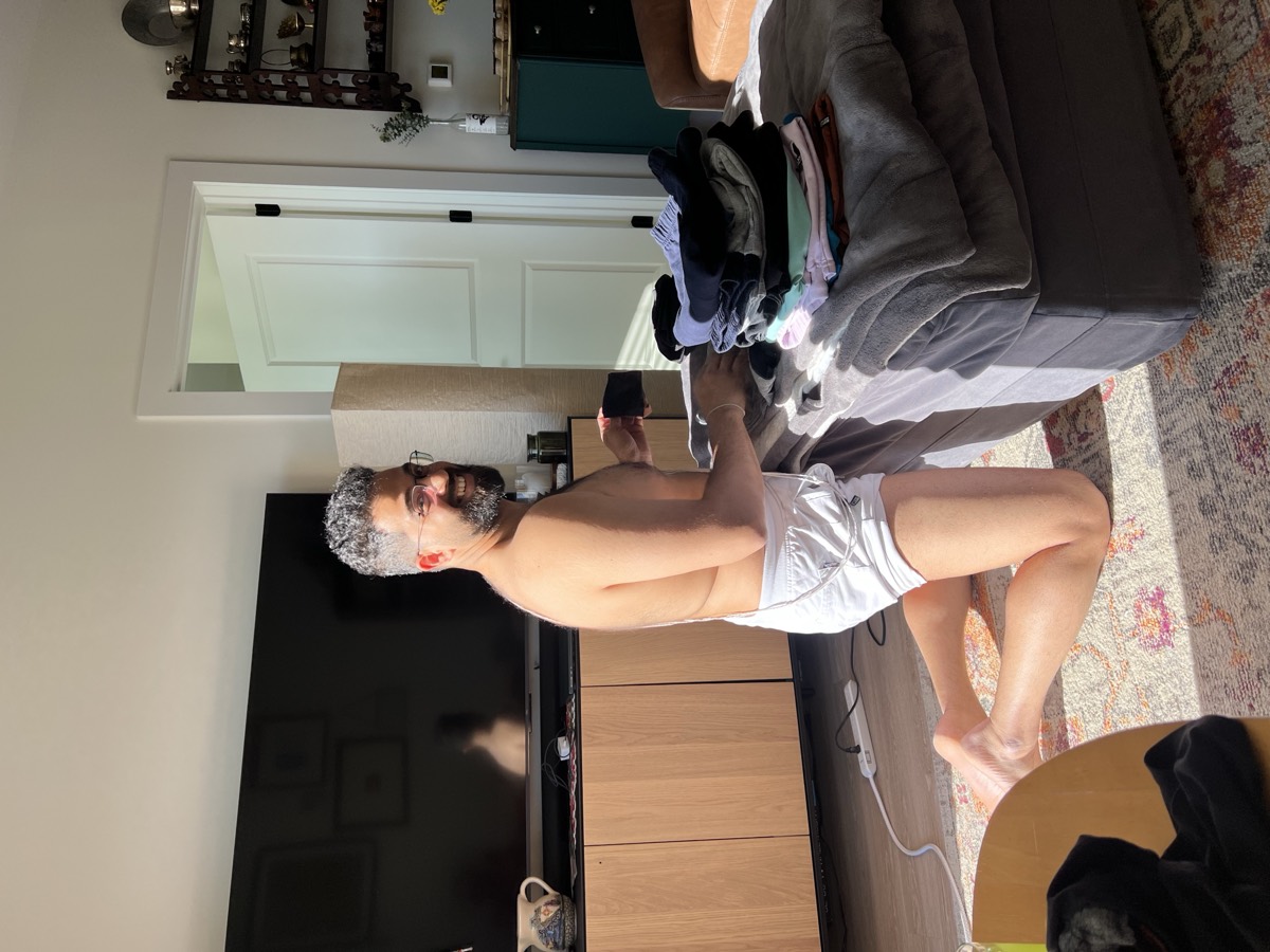 Rohith folding laundry